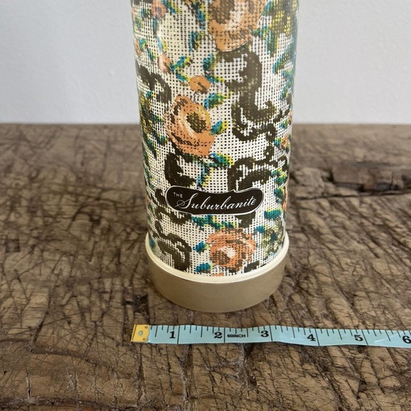 Vintage Aladdin Thermos The Suburbanite 1 Pint Boho Retro Needlepoint 70s - Picture 9 of 10